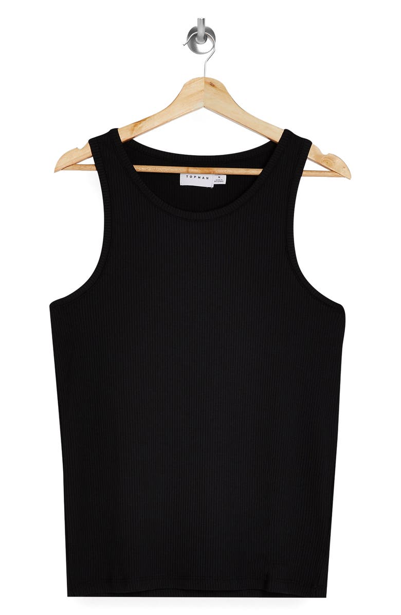 Topman Ribbed Tank, Main, color,