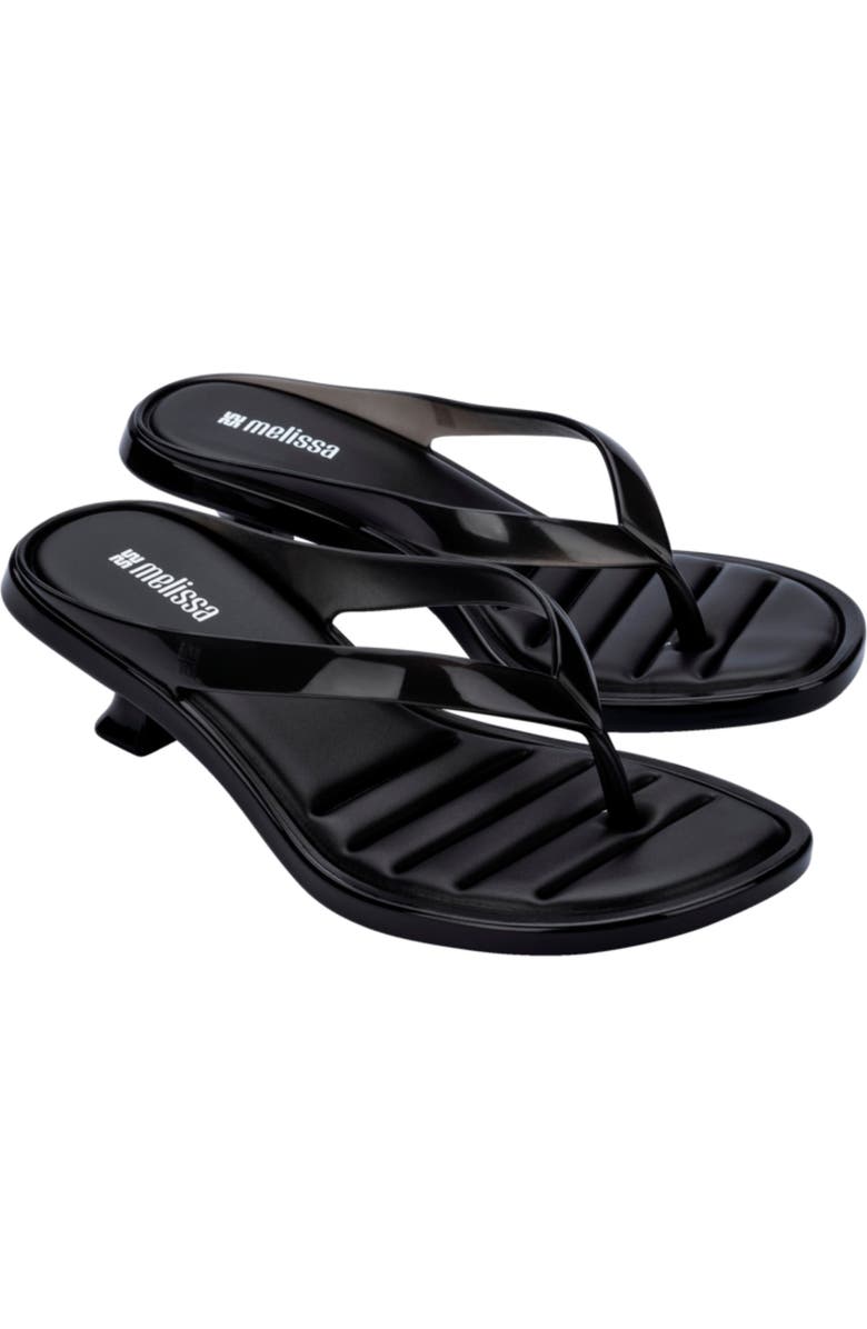 Melissa Kitten Heel Flip Flop, Main, color, Black