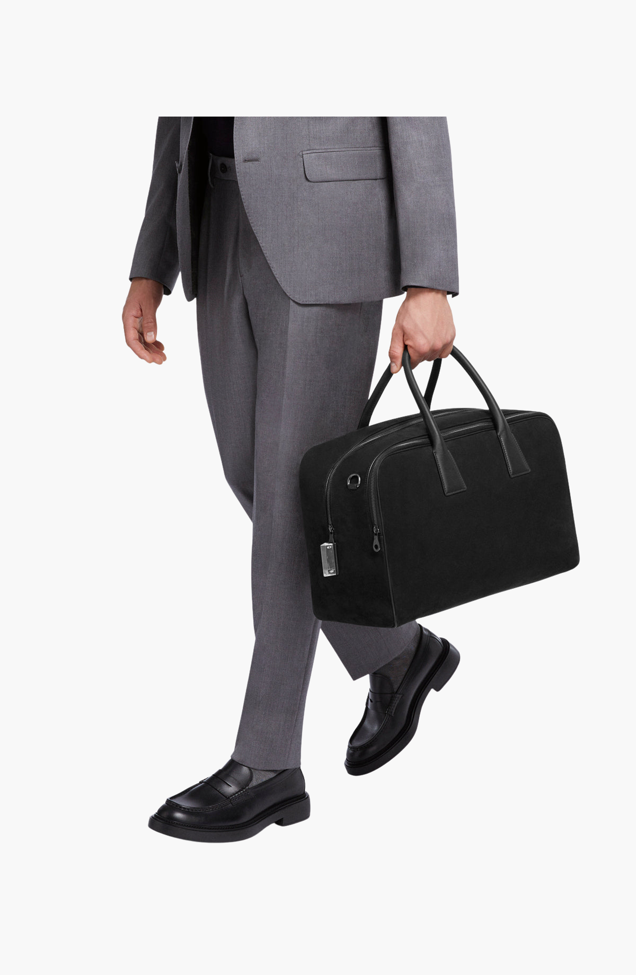 Aviteur Cristallo Nubuck Weekend Bag, Alternate, color, Black