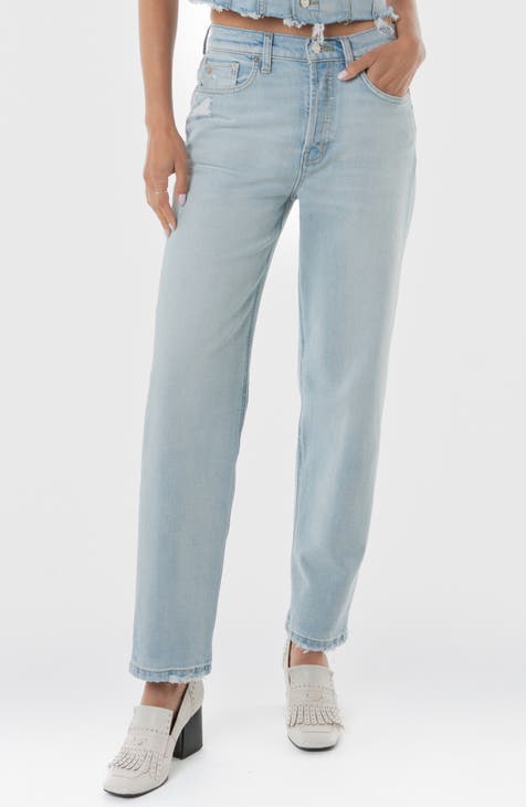 NWT Etica Alex high waist skinny jeans blue shops lagoon