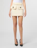 PHILIPP PLEIN Tweed Mini Skirt Paillettes Women