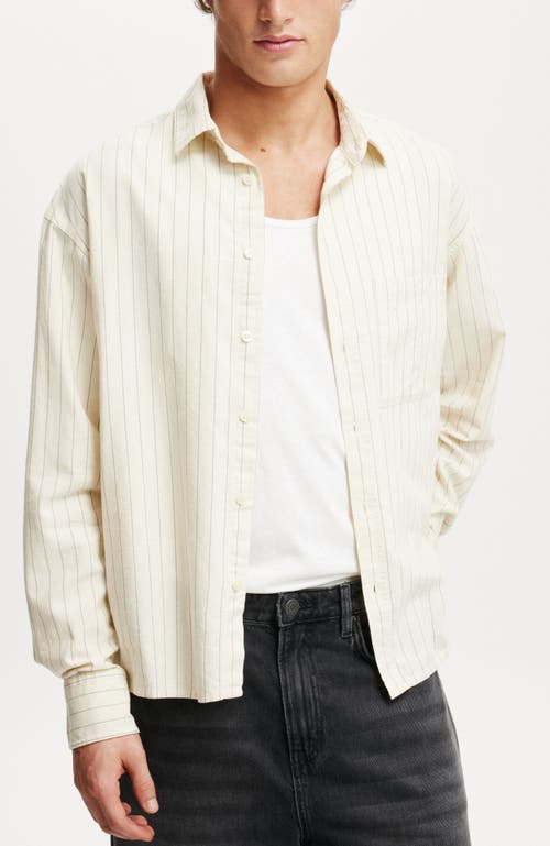 COTTON ON CROPPED OXFORD LONG SLEEVE SHIRT