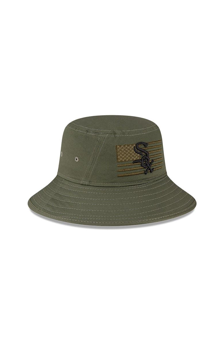 Men's New Era  Green Chicago White Sox 2023 Armed Forces Day Bucket Hat, Alternate, color, Green