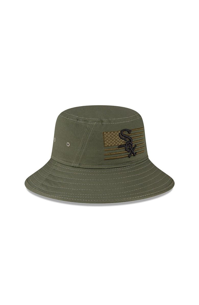 New Era Men's New Era Green Chicago White Sox 2023 Armed Forces Day Bucket Hat, Alternate, color, Green