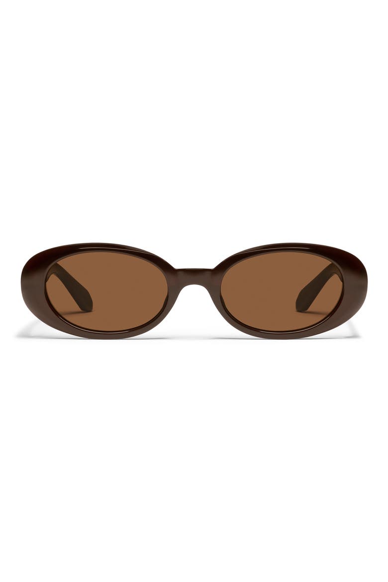 Felt Cute 52mm Gradient Small Oval Sunglasses, Main, color, CHOCOLATE/ BROWN