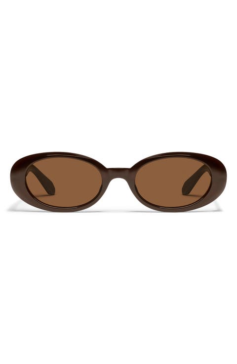 Felt Cute 52mm Gradient Small Oval Sunglasses