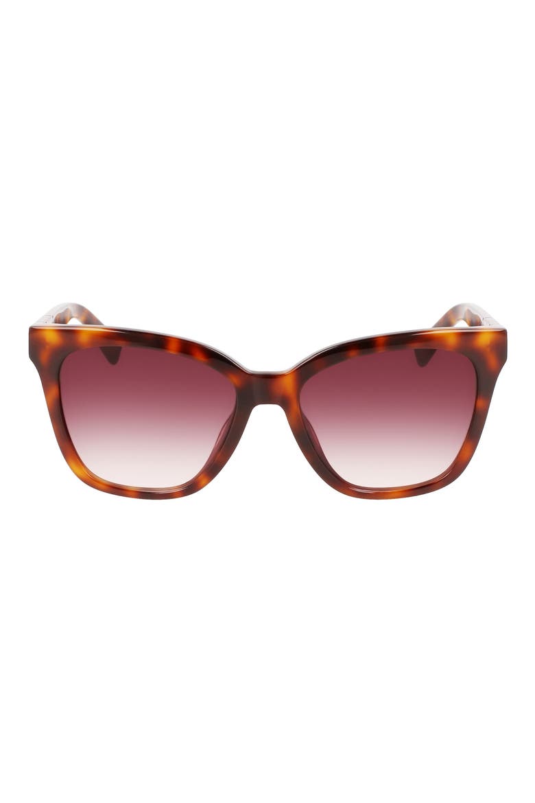 Le Pliage 54mm Gradient Rectangle Sunglasses, Main, color, HAVANA