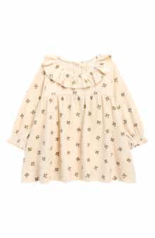 QUINCY MAE Holly Berry Organic Cotton Velour Dress