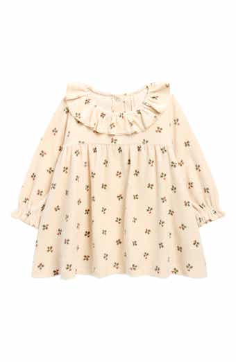 QUINCY MAE Holly Berry Organic Cotton Velour Dress