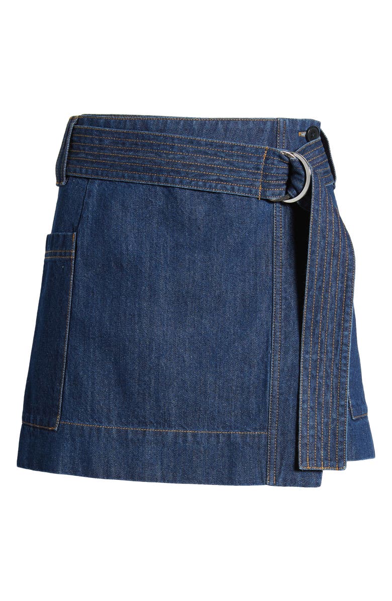 Rails Deanna Belted Denim Wrap Miniskirt, Alternate, color,