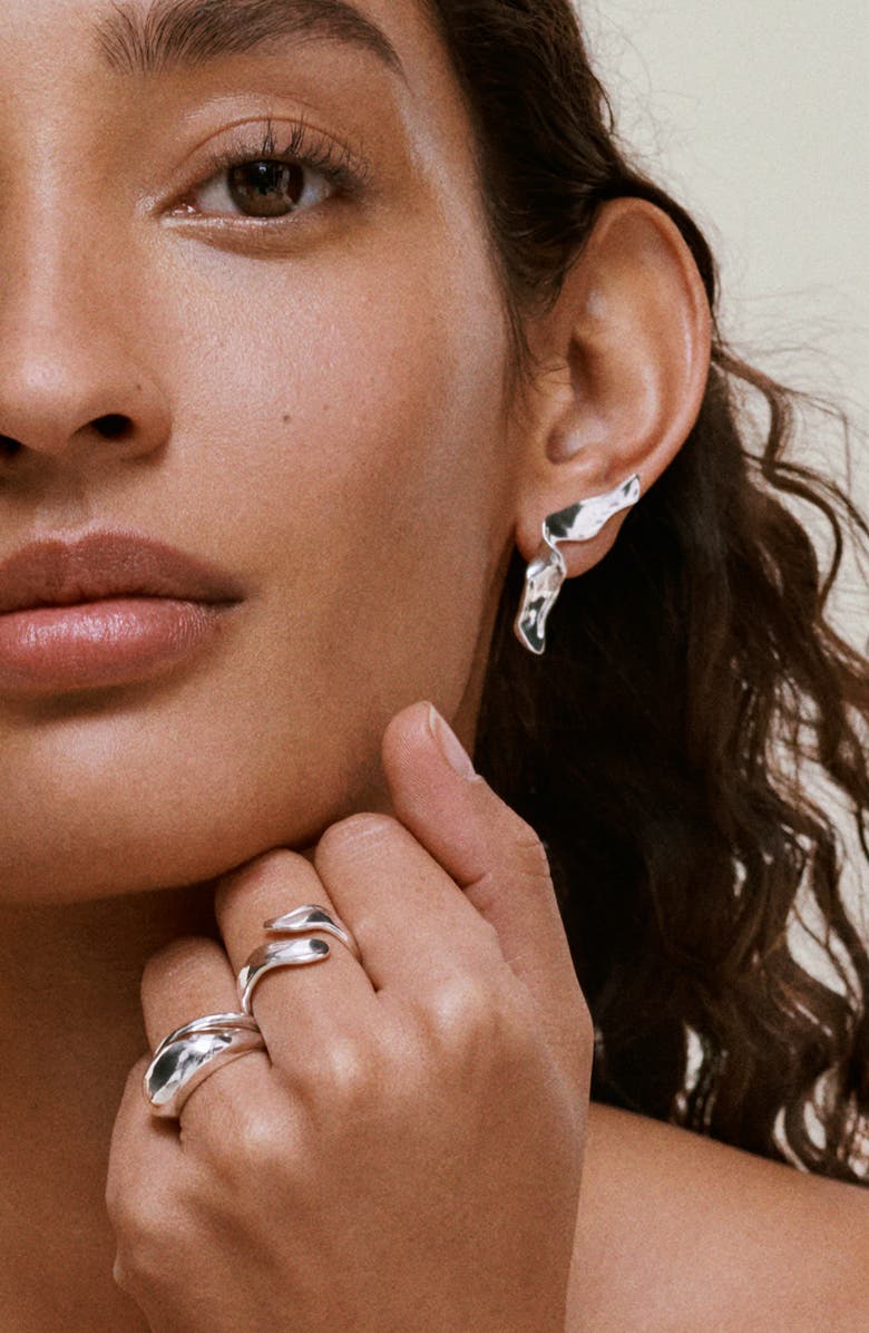 Monica Vinader The Wave Stud Earrings, Alternate, color,