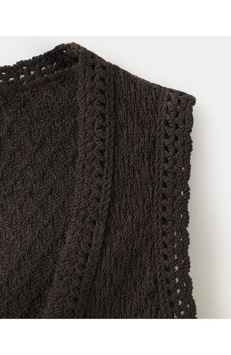MANGO Nati Sleeveless Knit Top, Alternate, color, Chocolate