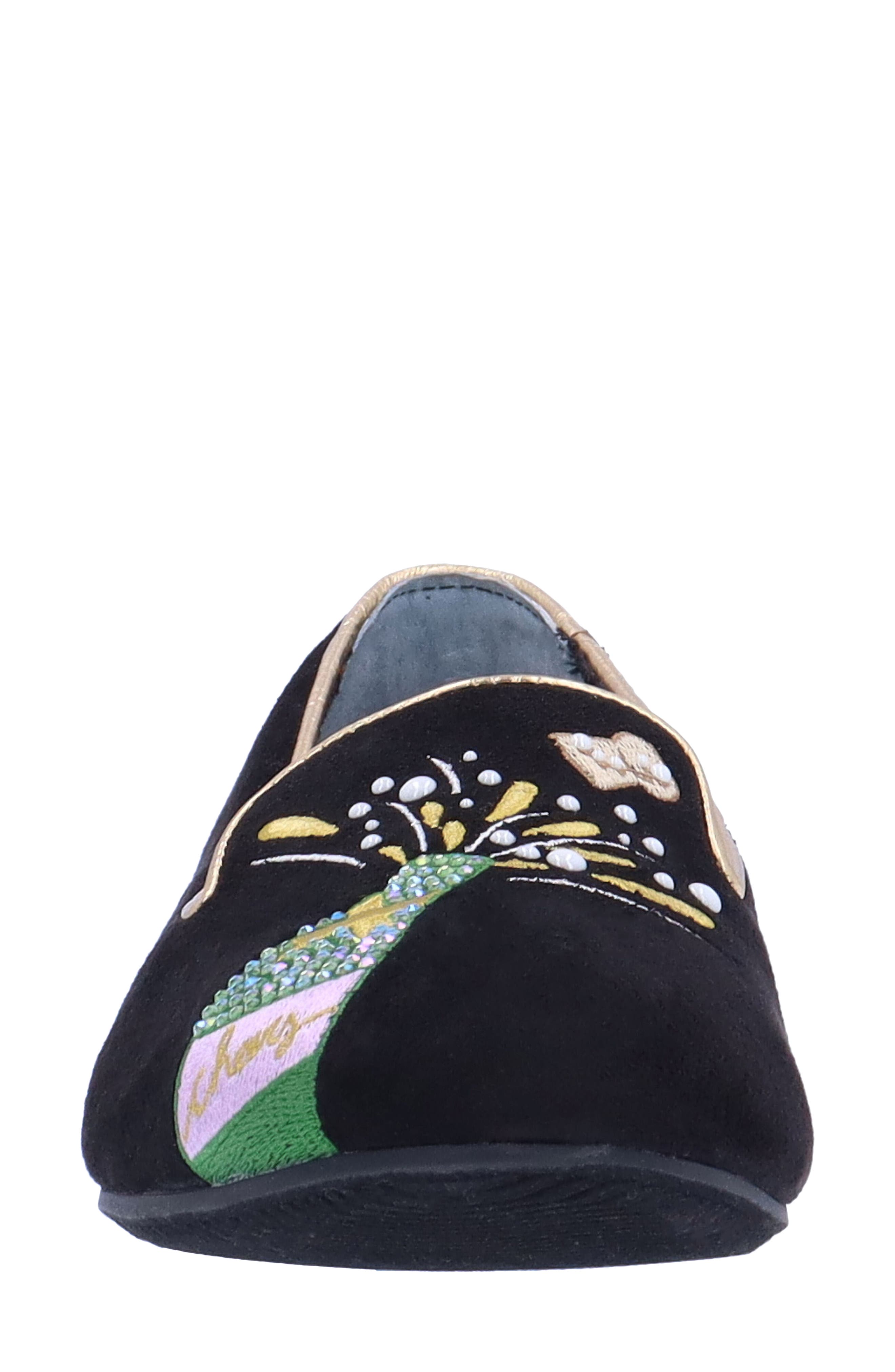 J. Reneé New Year Embroidered Loafer, Alternate, color, Black