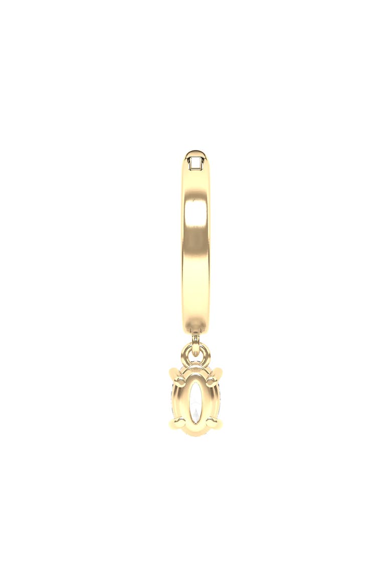 Lab Created Diamond Drop Huggie Hoop Earrings, Alternate, color, 18K YELLOW GOLD