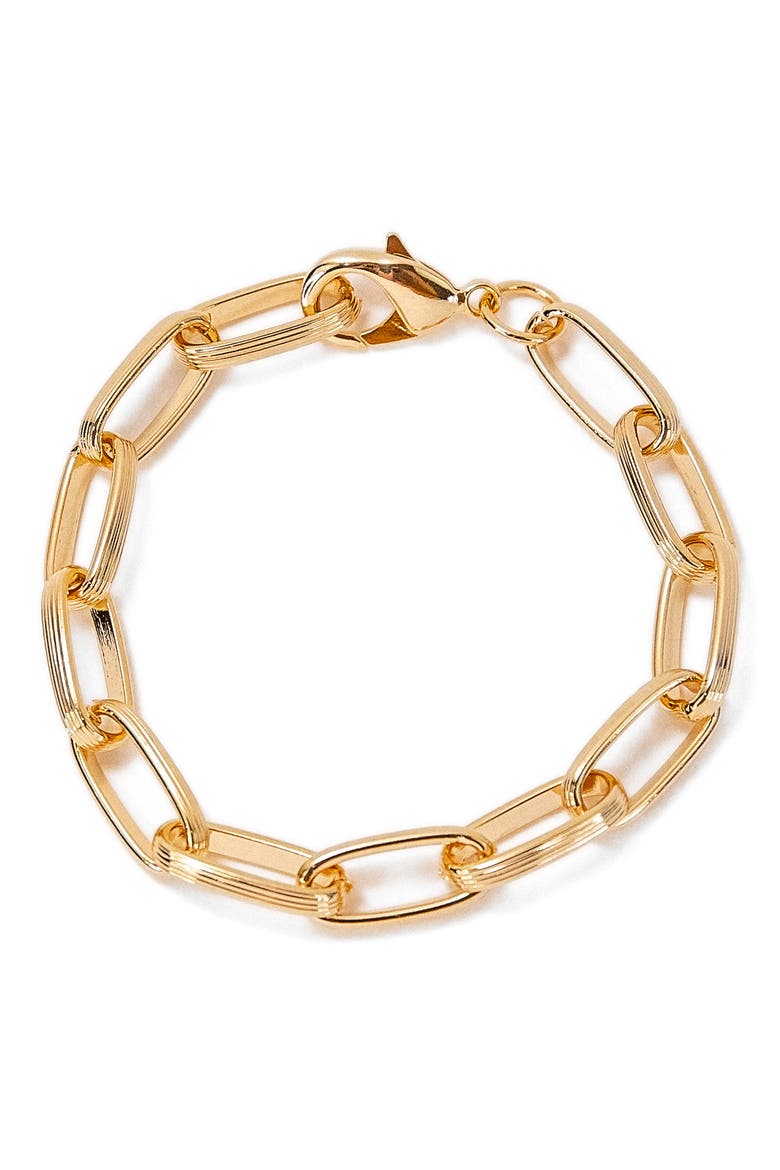 Hope Paper Clip Chain Bracelet, Main, color, GOLD