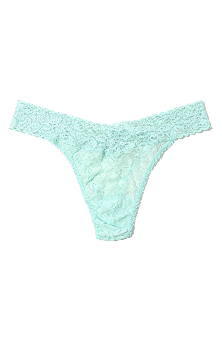Hanky Panky Flora Lace Original Rise Thong, Alternate, color, 