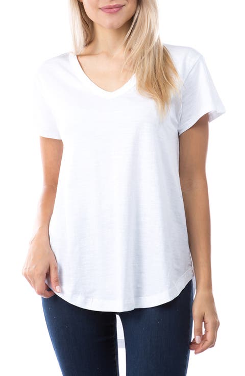V-Neck High-Low T-Shirt