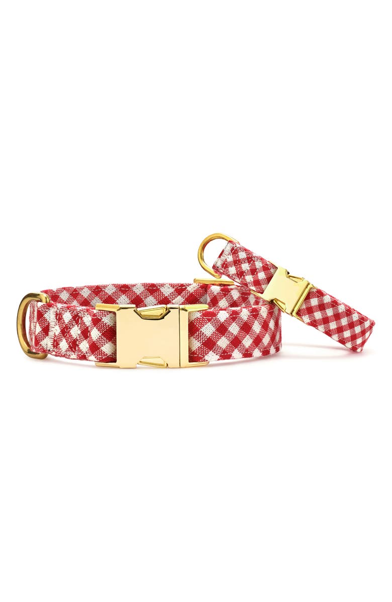The Foggy Dog Gingham Dog Collar, Main, color,