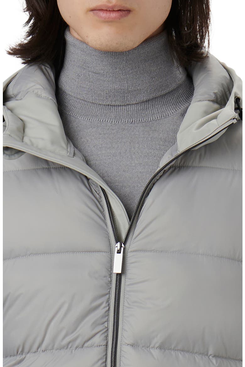 Water Resistant Hooded Puffer Jacket, Alternate, color, CEMENT