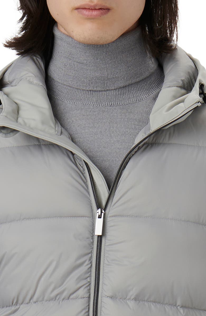 Bugatchi Water Resistant Hooded Puffer Jacket, Alternate, color,