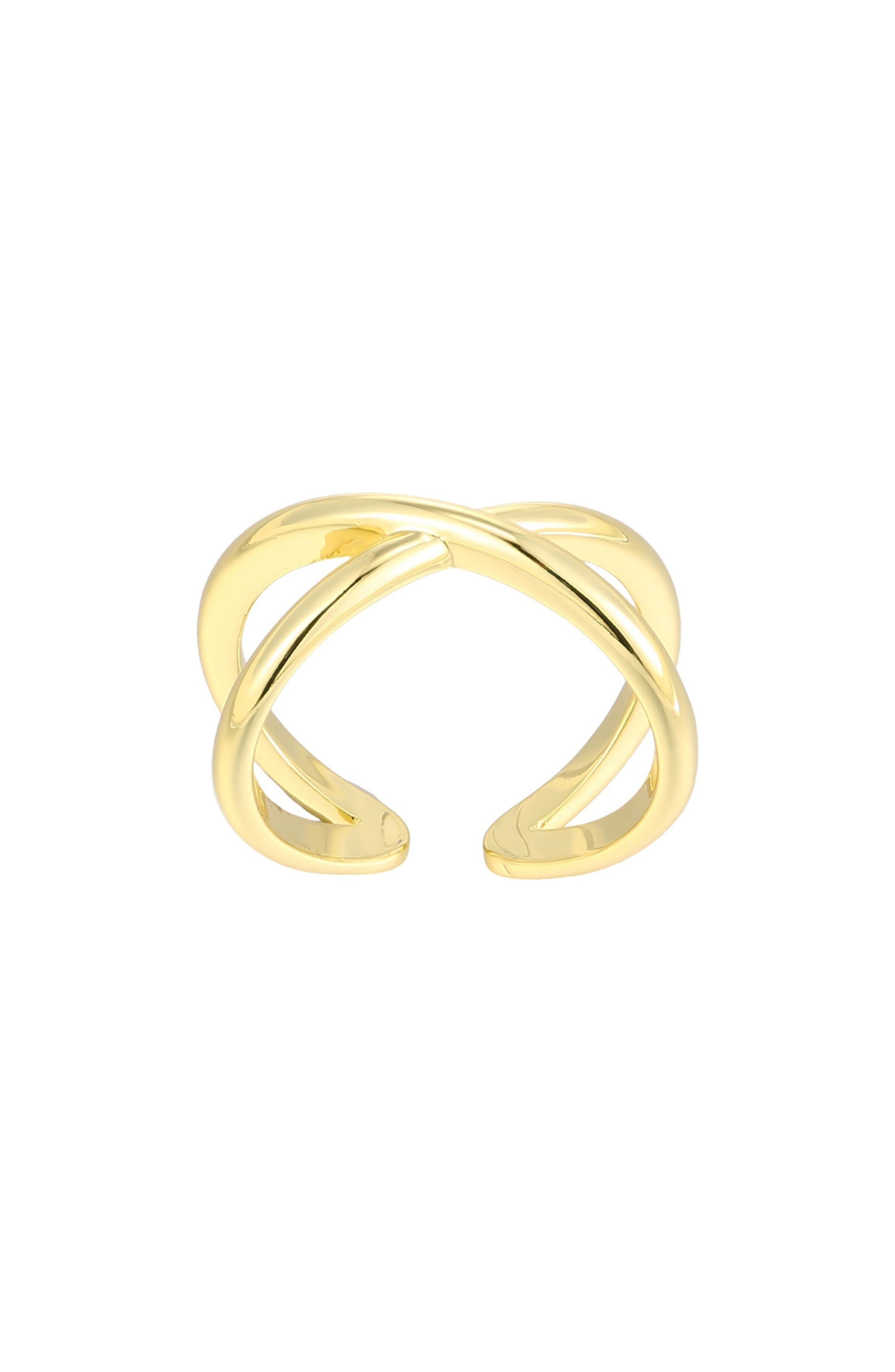 Adornia 14K Gold Plated Crisscross Band Toe Ring