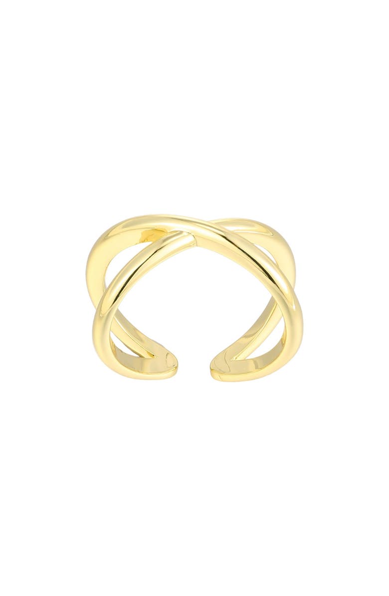 Adornia 14K Gold Plated Crisscross Band Toe Ring, Main, color, Gold