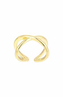 Adornia 14K Gold Plated Crisscross Band Toe Ring