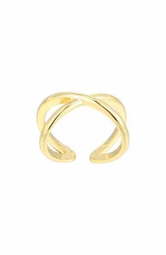 14K Gold Plated Crisscross Band Toe Ring