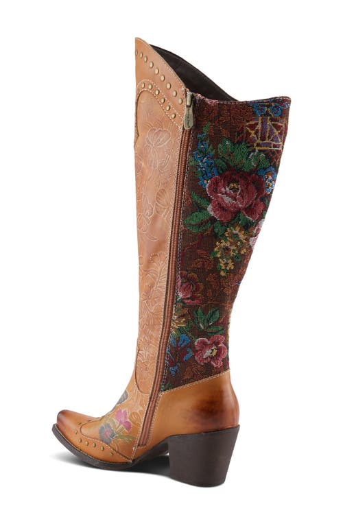L'artiste By Spring Step Mallorie Knee High Western Boot In Brown
