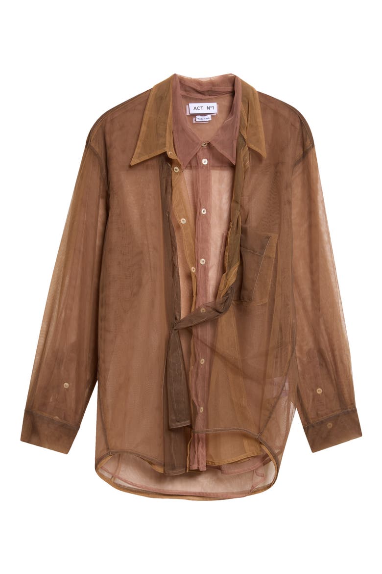 Twist Tulle Triple Shirt, Alternate, color, WOOD TRIPLE TULLE COMBO