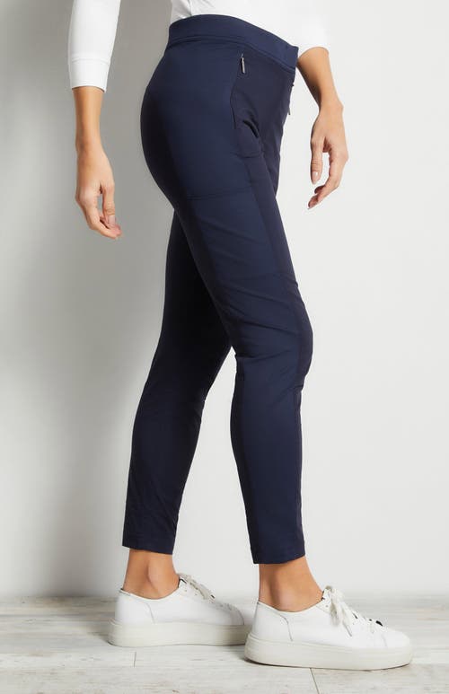 Anatomie Ipant Hybrid Zip Front Slim Fit Pant In Navy