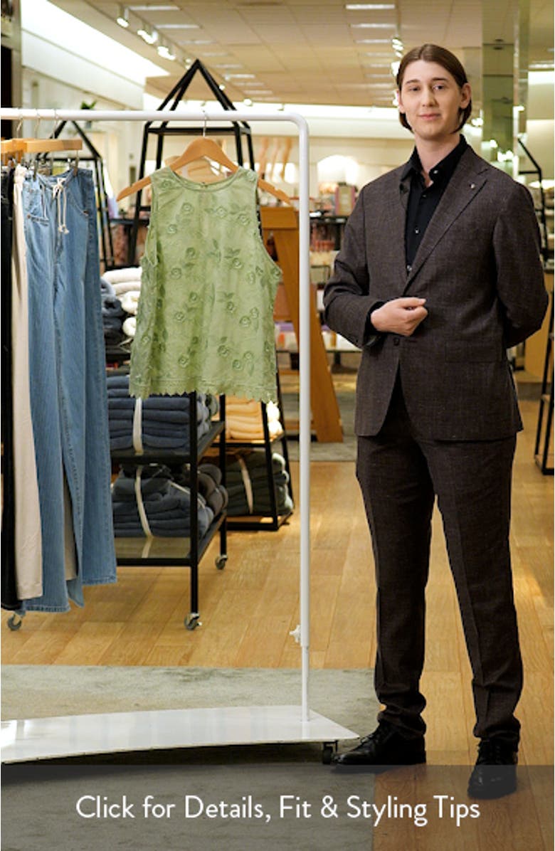 Embroidered Lace Trim Sleeveless Top, sales video thumbnail