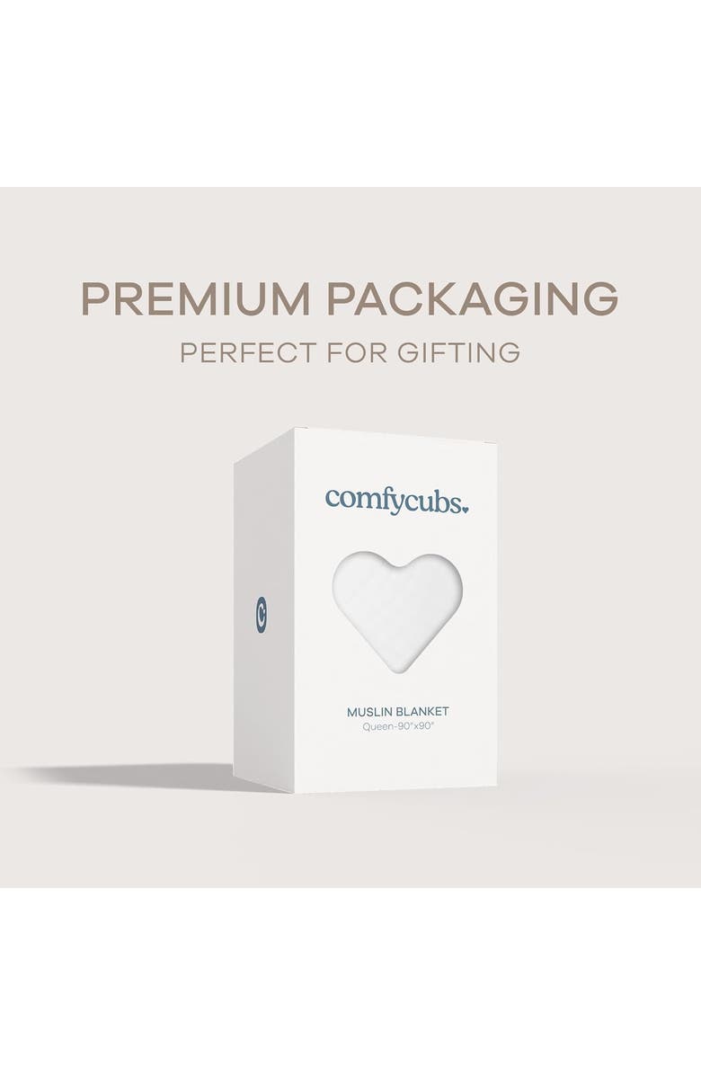 Comfy Cubs Adult Muslin Blanket, Alternate, color, White