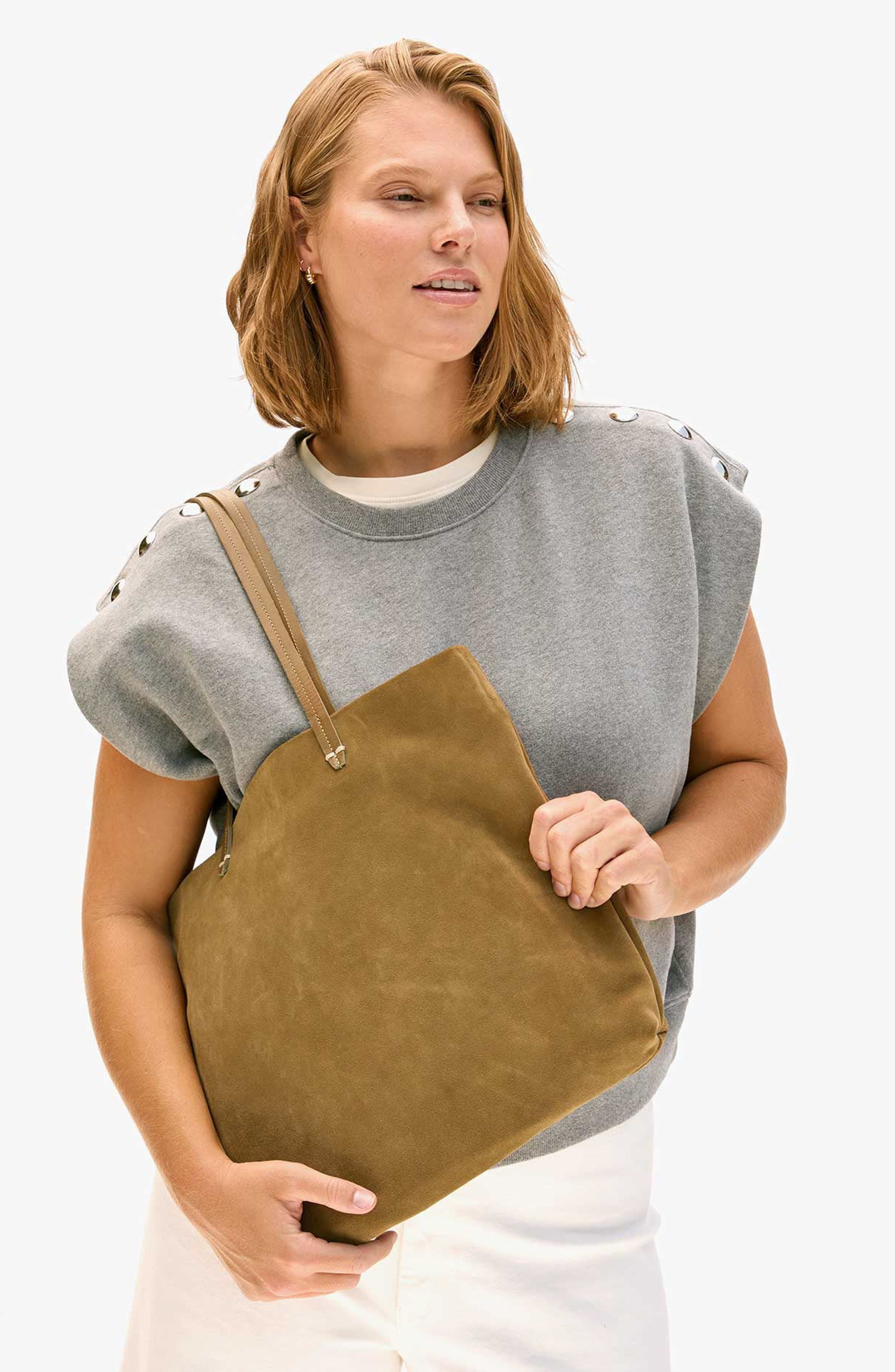 Clare V. Bande Suede Tote, Alternate, color, 
