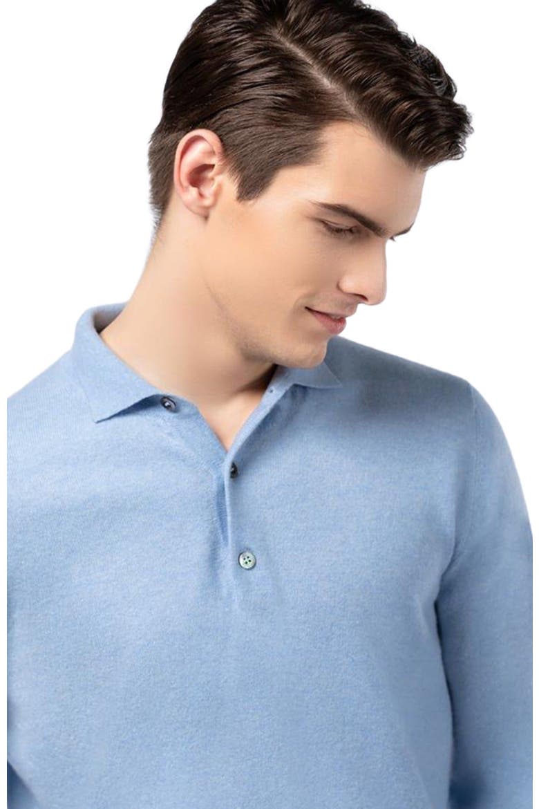 Polo Neck Sweater, Alternate, color, light blue