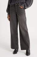 Free People Nia Button Fly Wide Leg Jeans