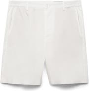 MANGO Slim Fit Lyocell & Linen Bermuda Shorts
