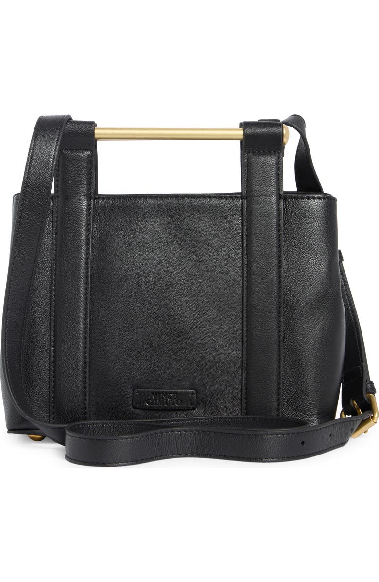 Vince Camuto Jayda Leather Top Handle Bag, Alternate, color, Black