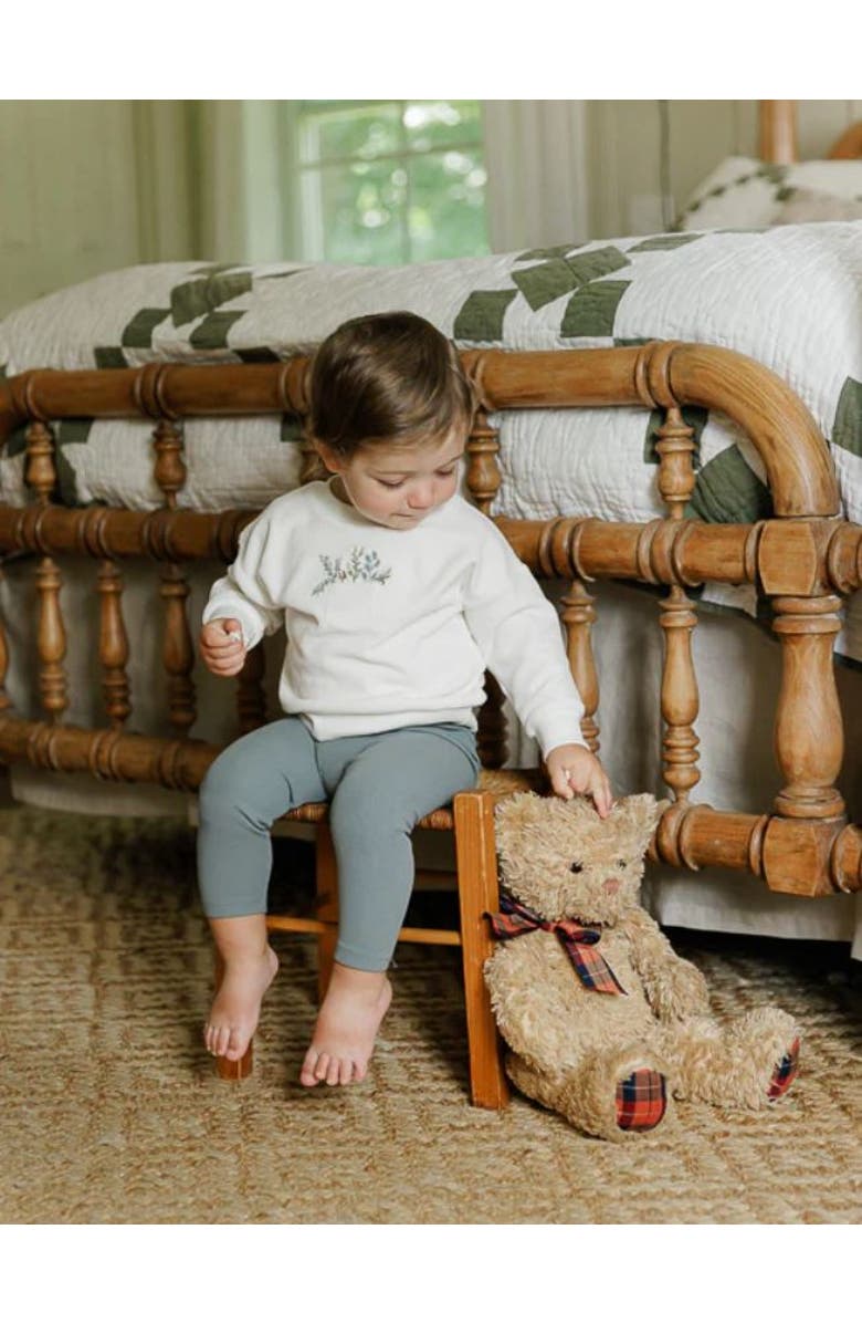 Ely
s 
Co. Velour Pocket Full of Flowers Collection - Lounge Set, Alternate, color, Ivory/Blue