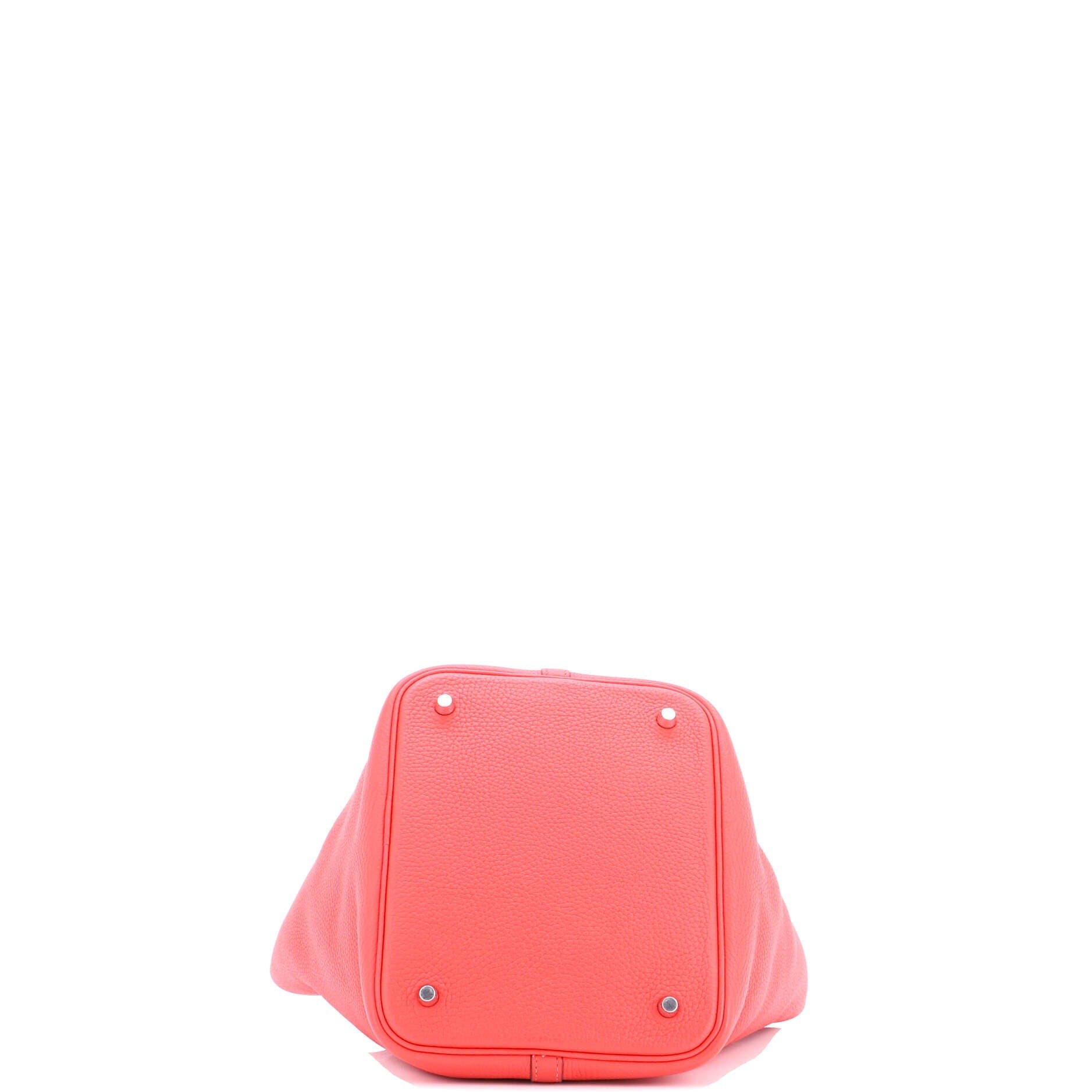 Pre-Owned Hermes Picotin Lock Bag Clemence MM, Alternate, color, Rouge Tomate