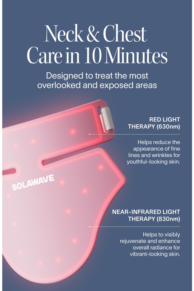 Neck & Chest Rejuvenating Red Light Therapy Mask, Alternate, color, PINK