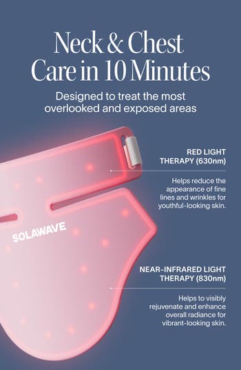 ボディ・フェイスケア SOLAWAVE Neck & Chest Rejuvenating Mask Red