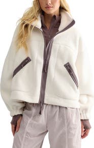 Free People Hit the Slopes Stand Collar Fleece Jacket