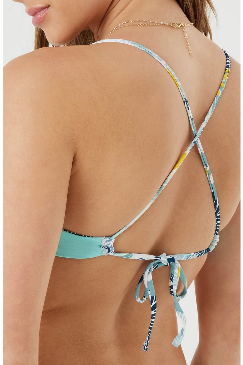 Athletic Reversible Triangle Bikini Top, Alternate, color, BLU
