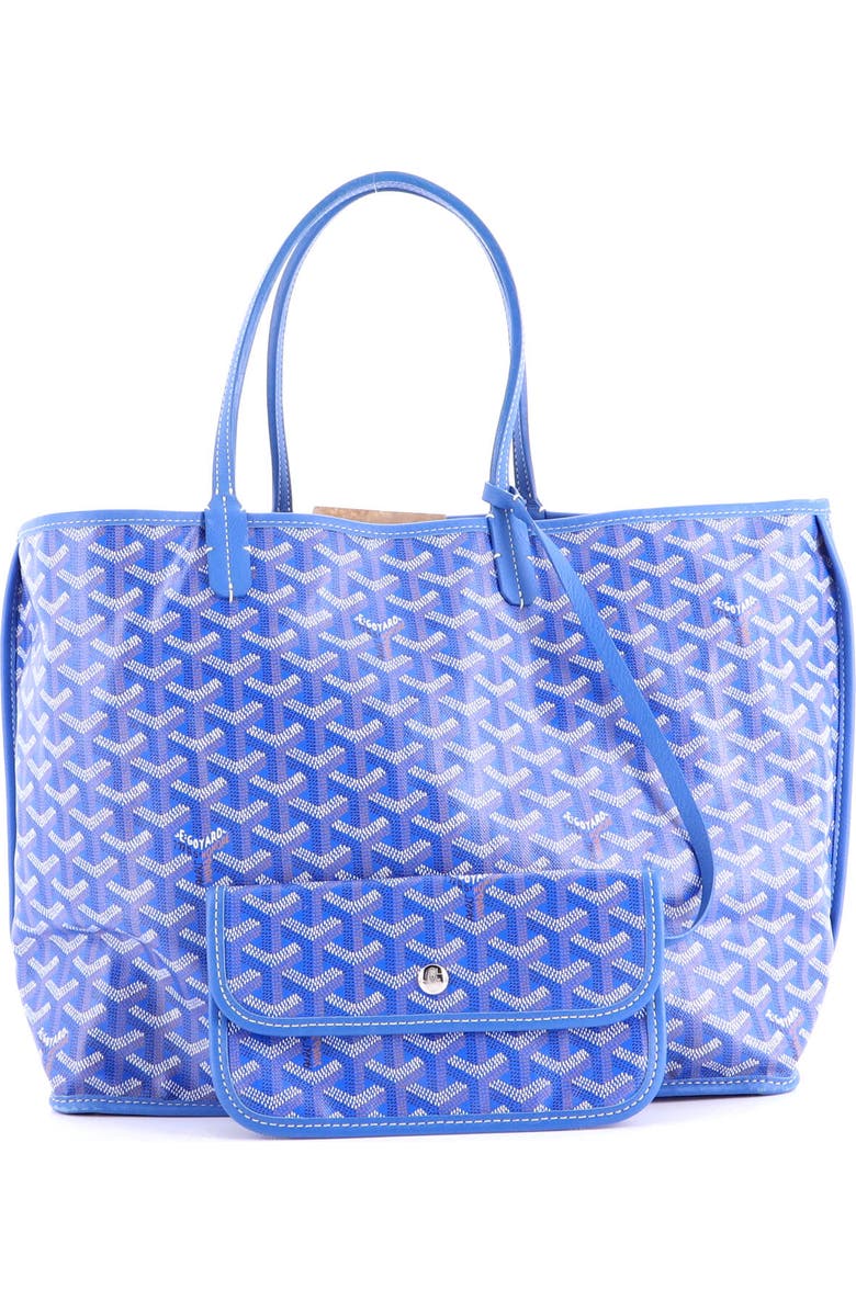Pre-Owned Goyard Anjou Reversible Tote Coated Canvas PM, Alternate, color, Blue