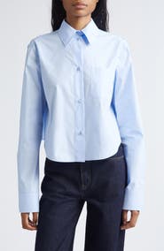 SPORTMAX Ceppo Pleated Poplin Button-Up Shirt