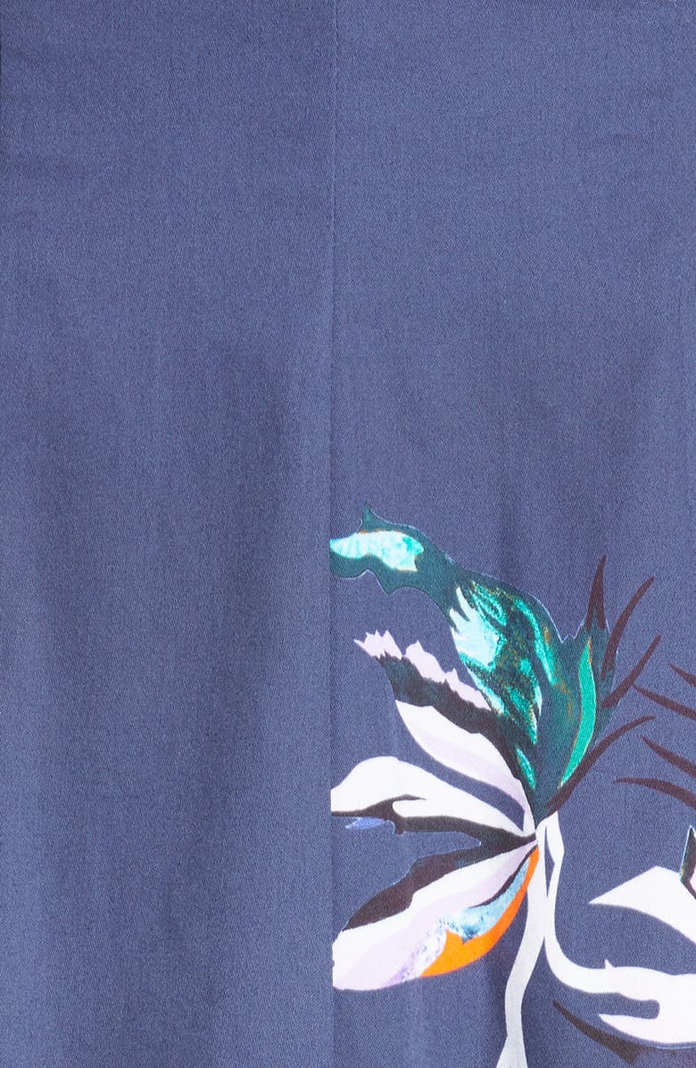 Jason Wu Collection Floral Long Sleeve Polished Cotton Shirtdress, Alternate, color, 