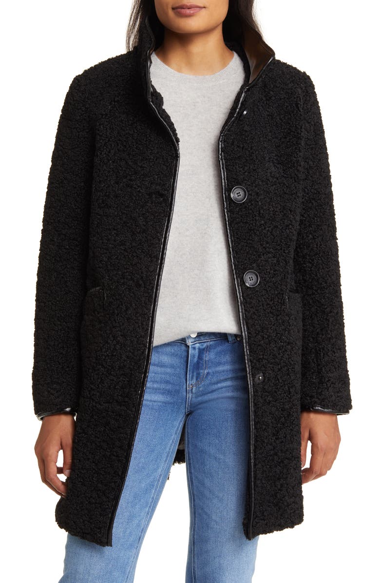Sam Edelman Faux Fur Teddy Coat, Alternate, color,
