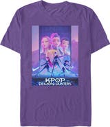 KPop Demon Hunters Men's KPop Demon Hunters Trio Poster Graphic T-Shirt