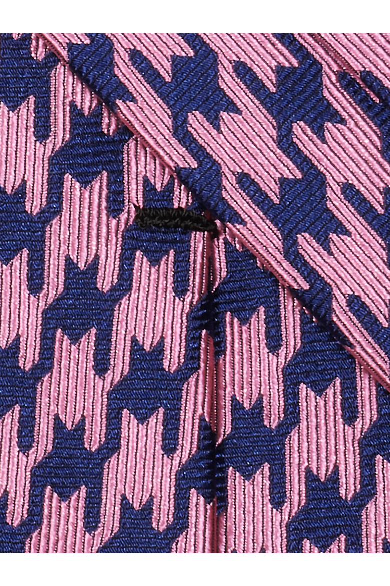 Patterned Woven Silk Tie, Alternate, color, Pink/Navy